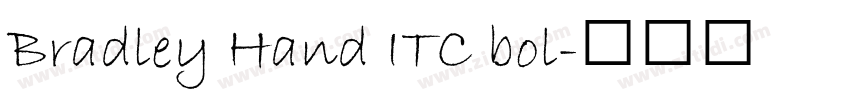 Bradley Hand ITC bol字体转换